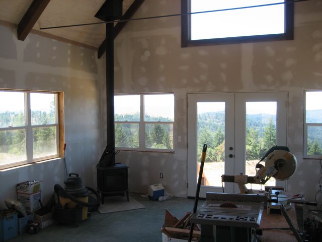 interior of drywall