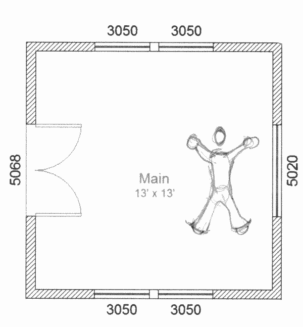 14x14 cottage plan