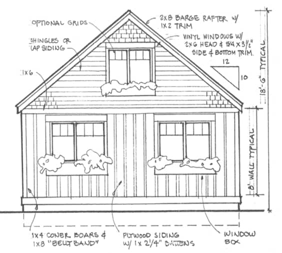 The 20x30 Single Story Universal Cottage from CountryPlans.com
