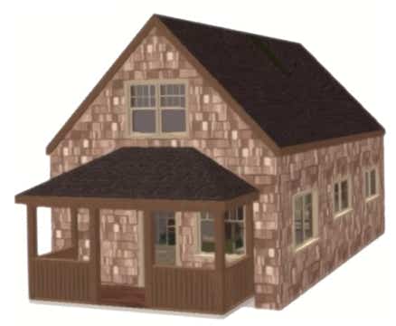 1.5 Story 20x30 Cottage from CountryPlans.com