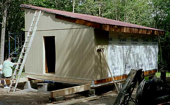 slanted roof cabin & single pitch roof house plans