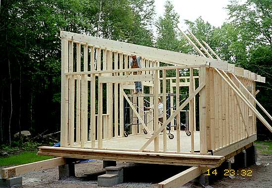 Simple cabins built b   y their owners