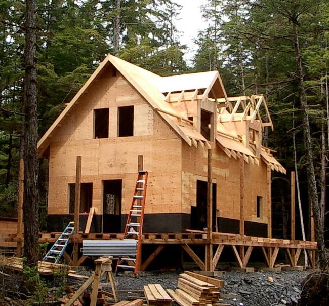 owner-built 1.5 story cottage in Alaska
